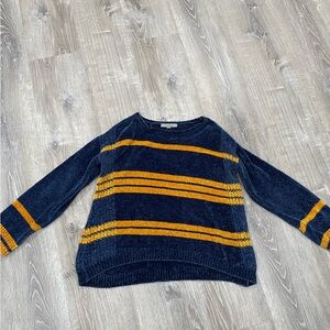 Navy & Yellow Striped Knitted Sweater